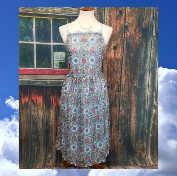 Modcloth Vintage Floral Patterned Midi Dress - Picture 2 of 8